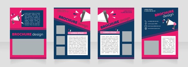 Social media promotie lege brochure lay-outontwerp. reclamebureau. verticale poster sjabloon set met lege kopie ruimte voor tekst. verzameling van vooraf gemaakte bedrijfsrapporten. bewerkbare flyerpapier pagina's