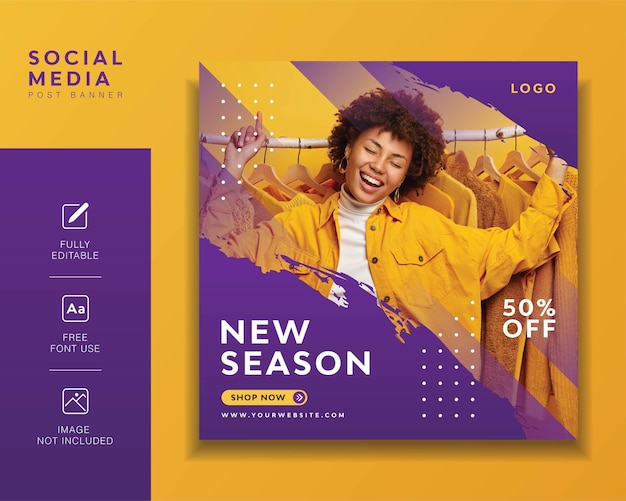 Social media promotion post template premium