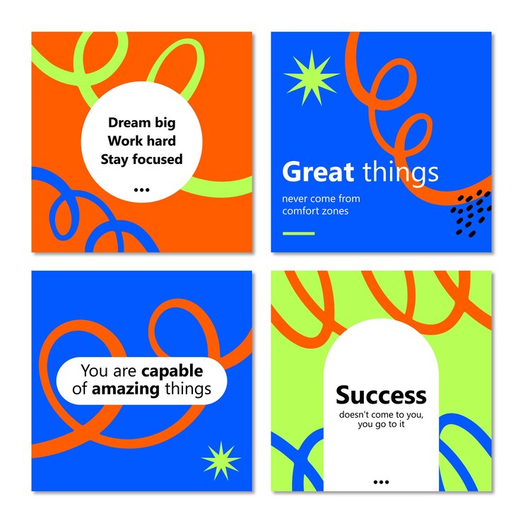 Vector social media quotes vector