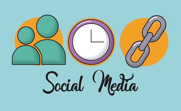 social media related icons 