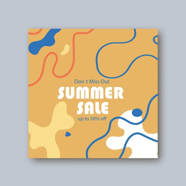 Social media sale banner design Summer sale