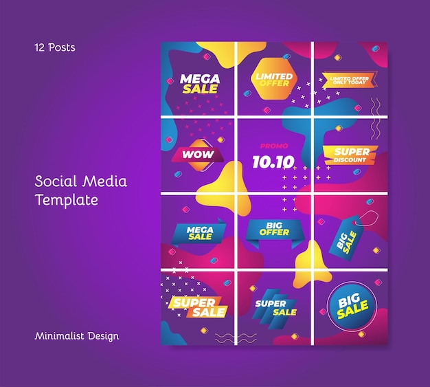 Social media sale banners