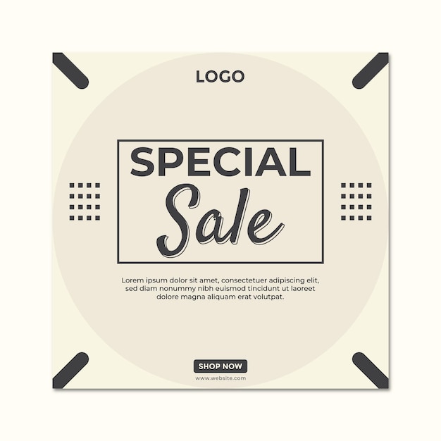 Vector social media sale post and instagram fashion post template banner