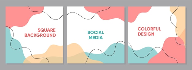 Social Media Sale Post with Abstract Pastel Color Design