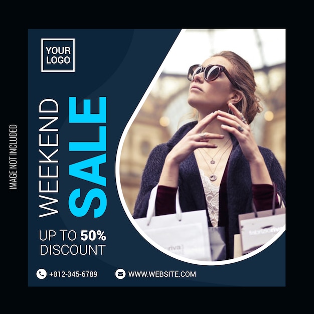 Vector social media sales post template