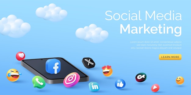 Vector social media seo marketing illustratie