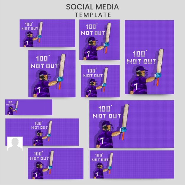 Social media-set voor cricket