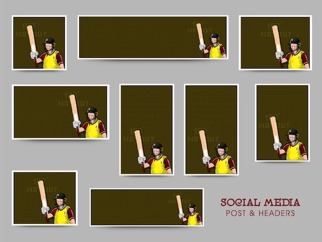 Social media-set voor cricket