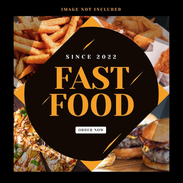 Social media-sjabloon voor fastfood