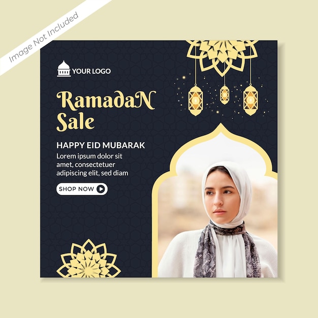 Social media-sjabloon voor ramadan-verkoop