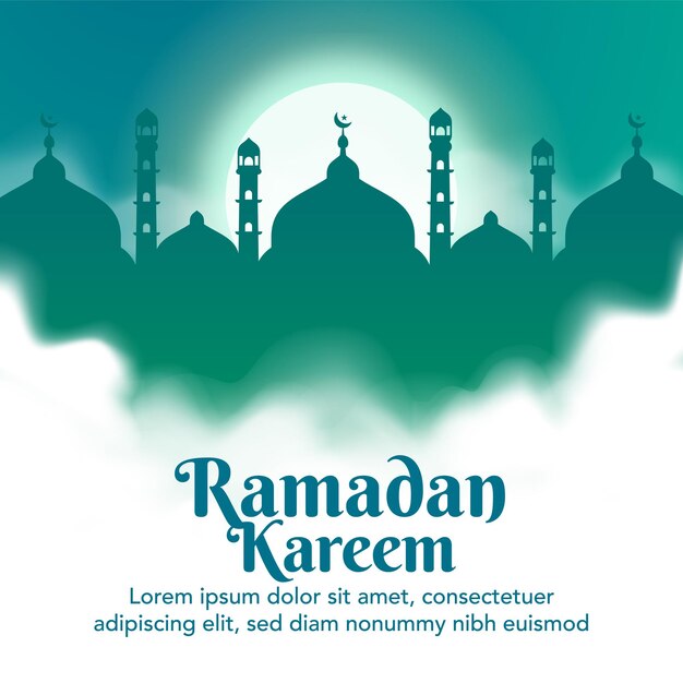 Social media sjabloonontwerp ramadan kareem