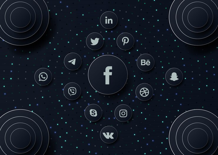 Social media. Social media logo collection.