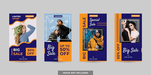 Social Media Stories Banner Templates instellen