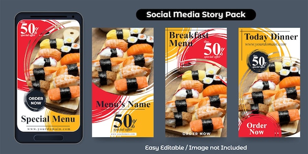 Social media story for food