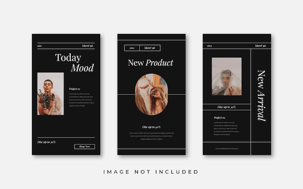 Vector social media story instagram template