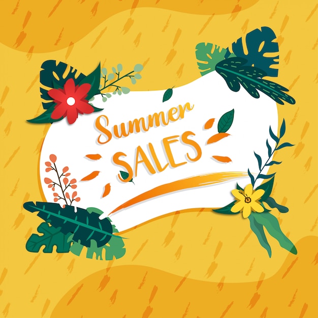 Vector social media summer sales discount promotion banner
