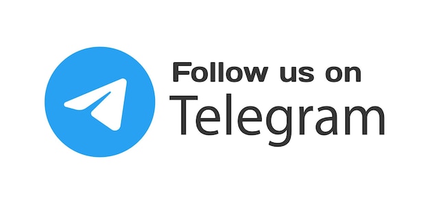 Premium Vector | Social media Telegram follow us icon Isolated social media  follow us on Telegram logo Editorial social network icon Telegram follow us  button Vector icon