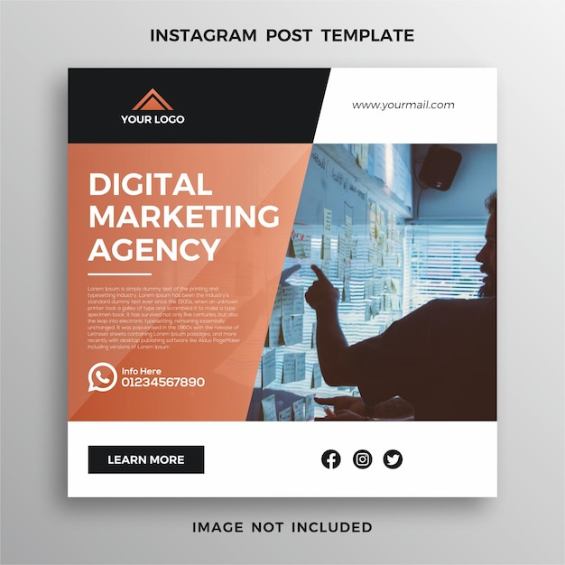 social media template background instagram post