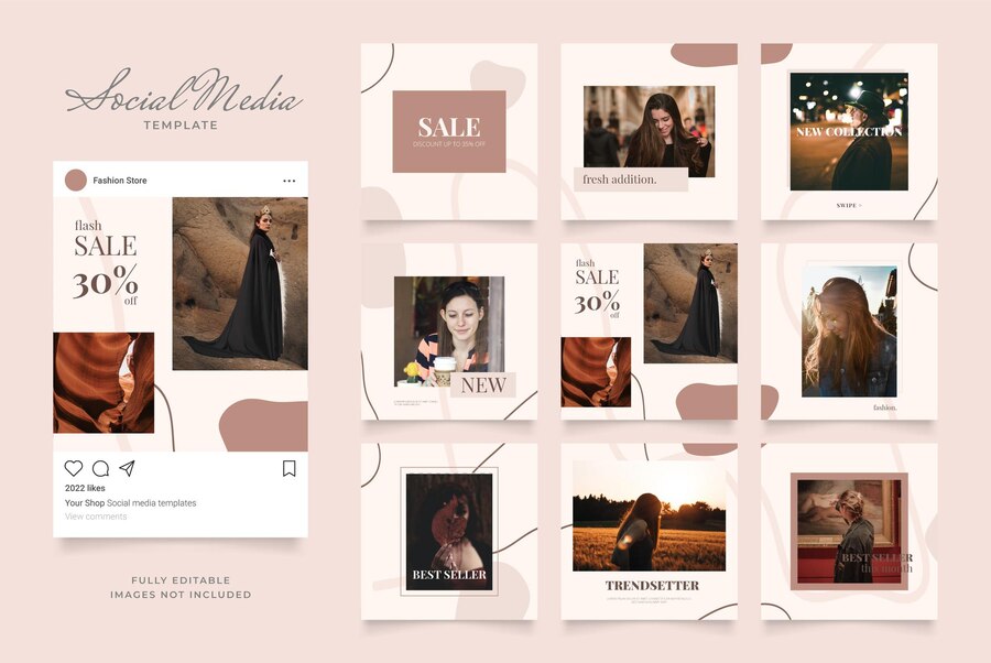 Premium Vector | Social media template banner blog fashion sale promotion.