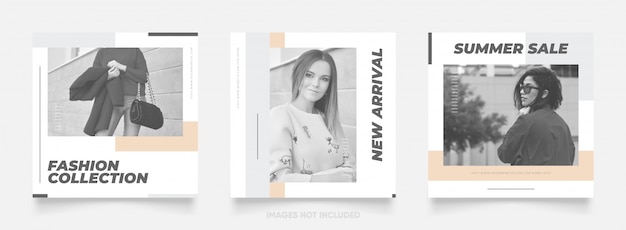 Social media template banner for fashion sale promotion.