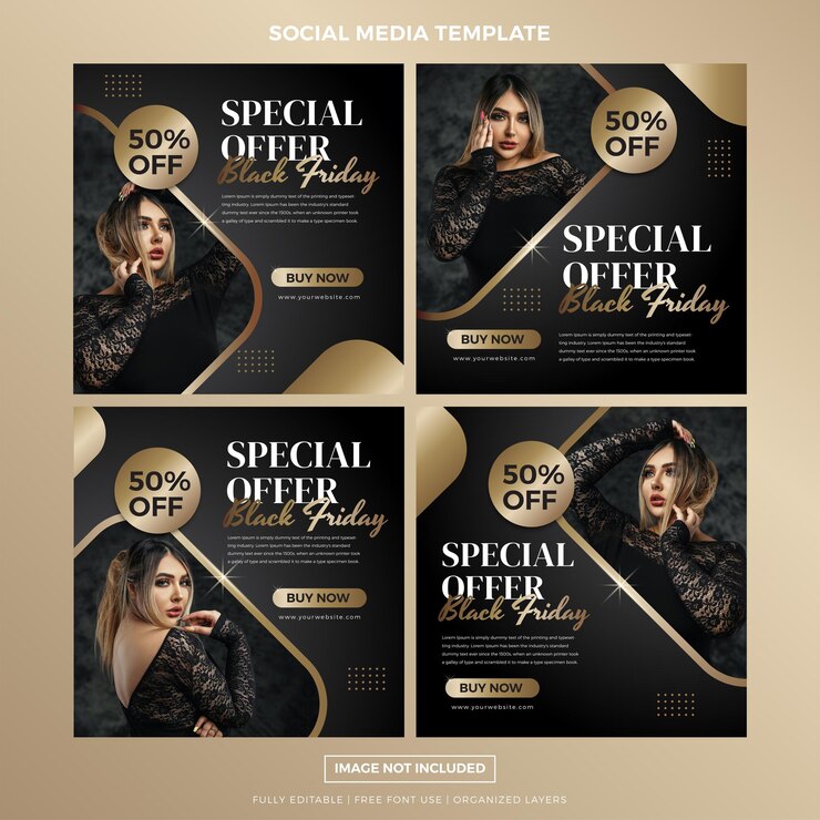 Social media template for Black Friday