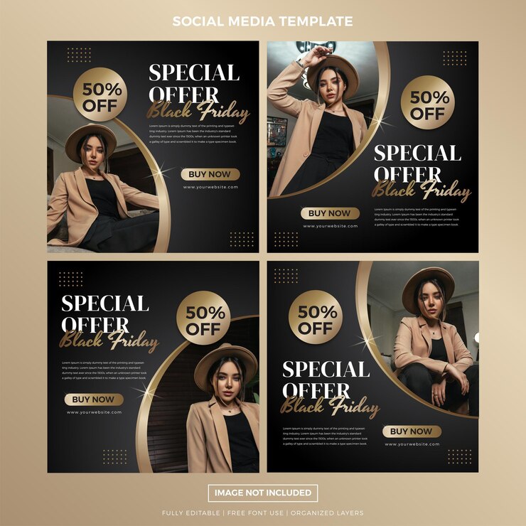 Social media template for Black Friday