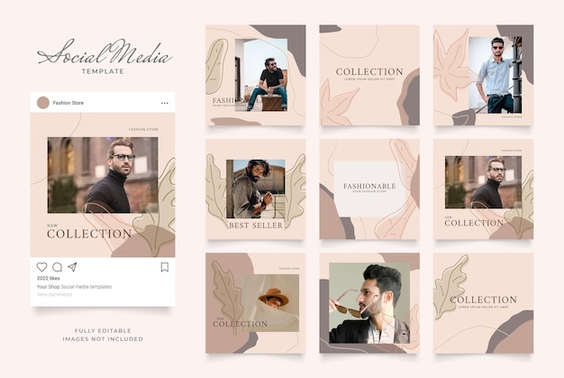 Social media template blog fashion sale promotion.  