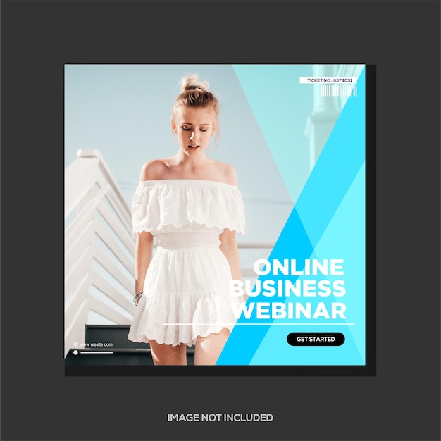 Vector social media template design minimalist style