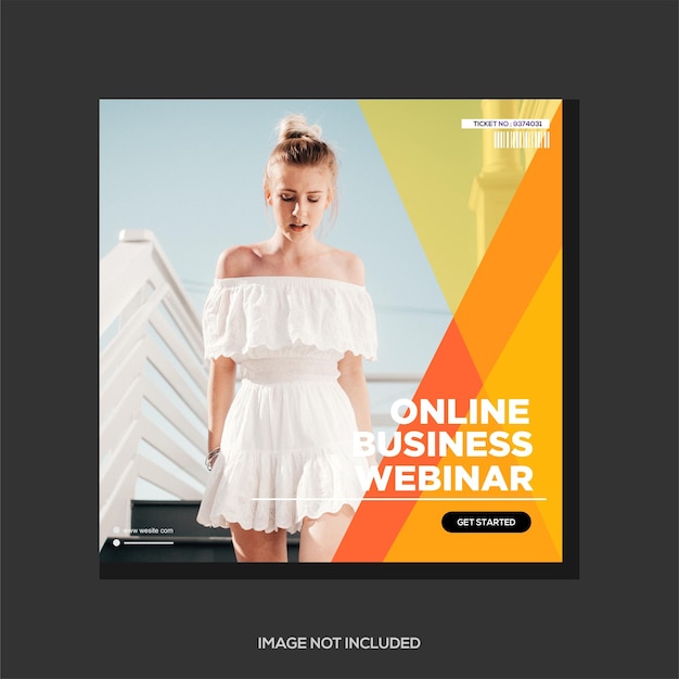 Vector social media template design minimalist style