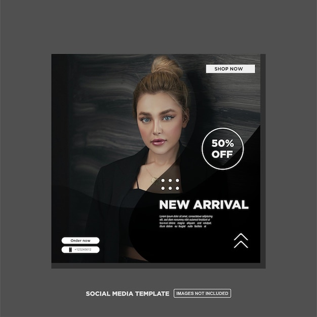 Vector social media template fashion style professional business