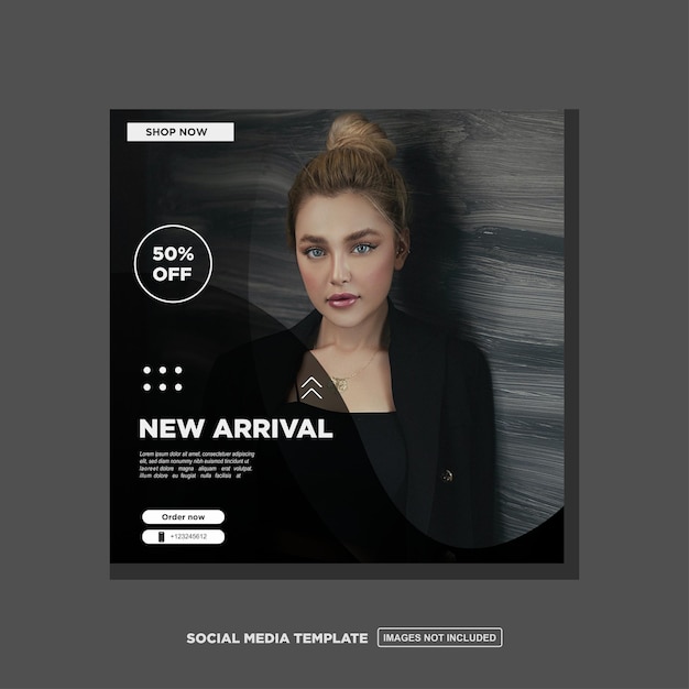 ソーシャルメディアテンプレートファッションスタイルのプロのビジネス