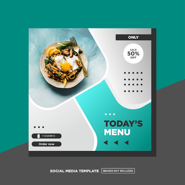 social media template food business professional design