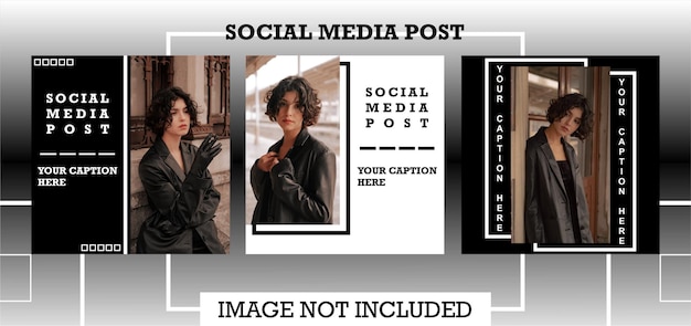 Vector social media template post design creative