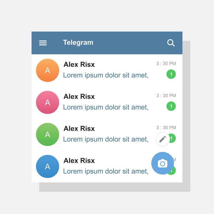 Vector social media template telegram