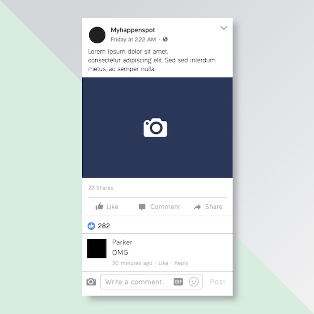 Social media template