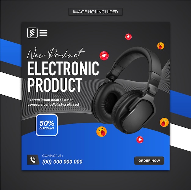 Social media templates for electronic products