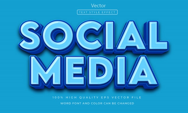 Social media text effect editable