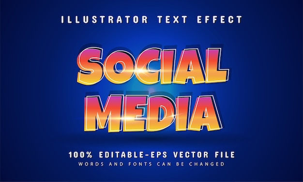 Social media text effect