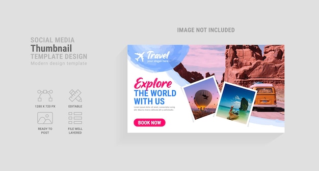 social media thumbnail cover design or web banner design template