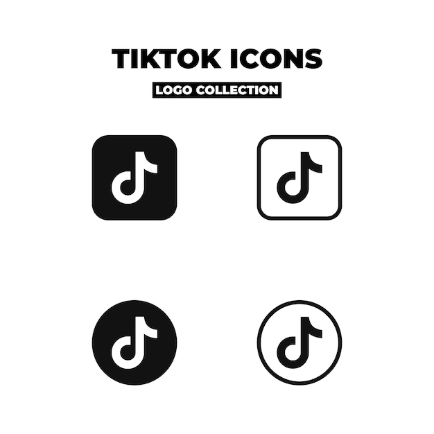 Premium Vector Social media TikTok logo collection
