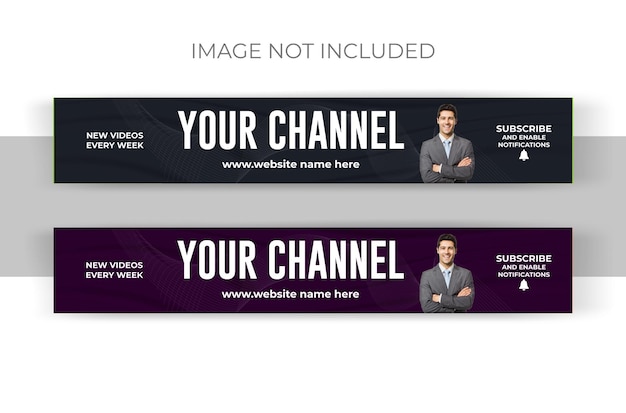 social media vector youtube cover design template