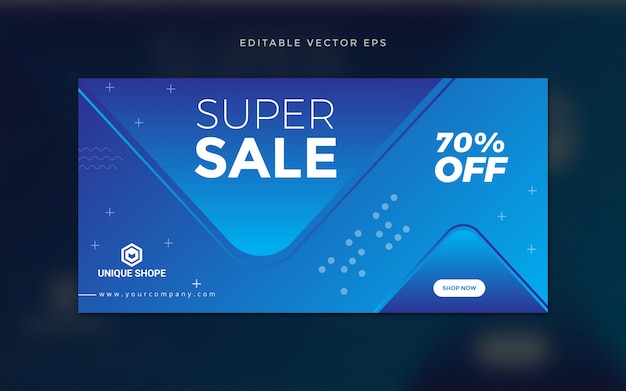 Vector social media verkoop banner