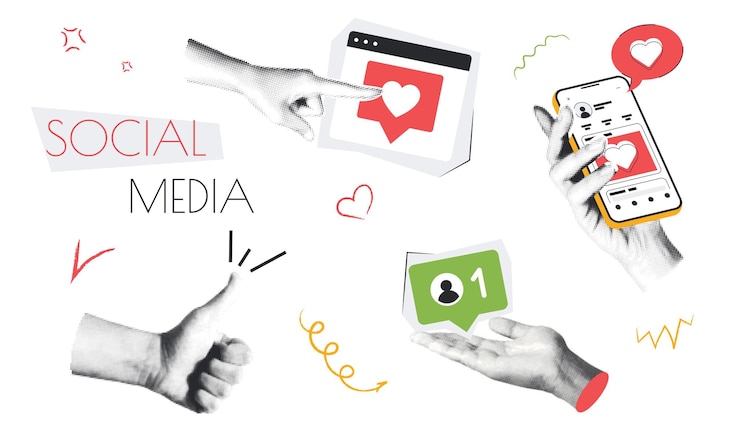 Vector social media webconcept in 3d isometrisch ontwerp online communicatie emoticon beïnvloeden en volgen abstracte stofproductielijn in isometrie grafische voor bedrijfsposter vector illustratie
