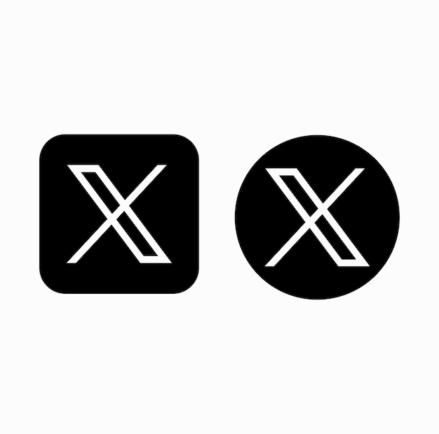 Social media x vector new symbol