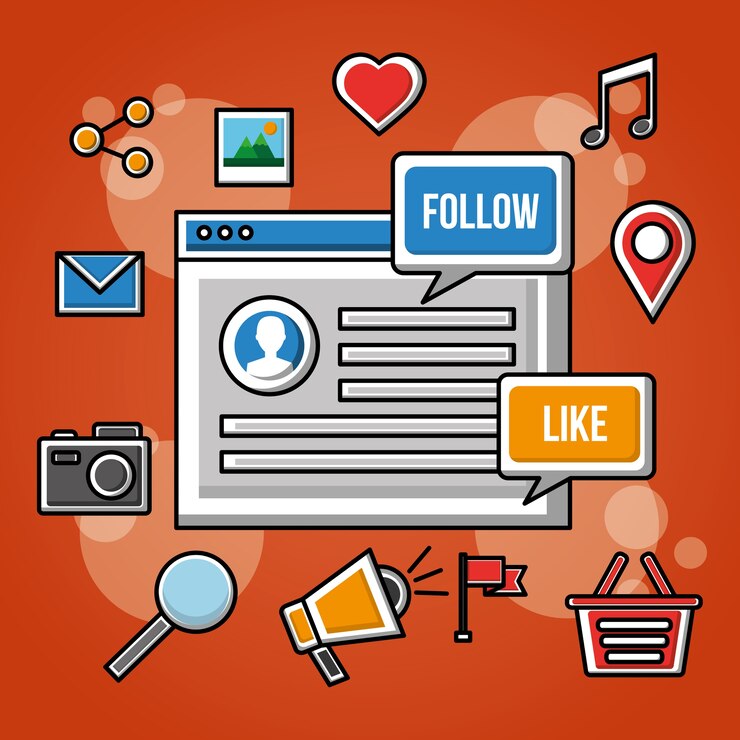 Vector social media 