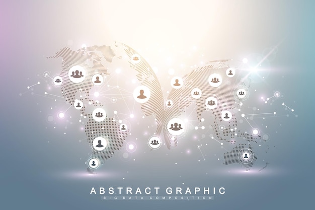 Vector social network communication in the global business