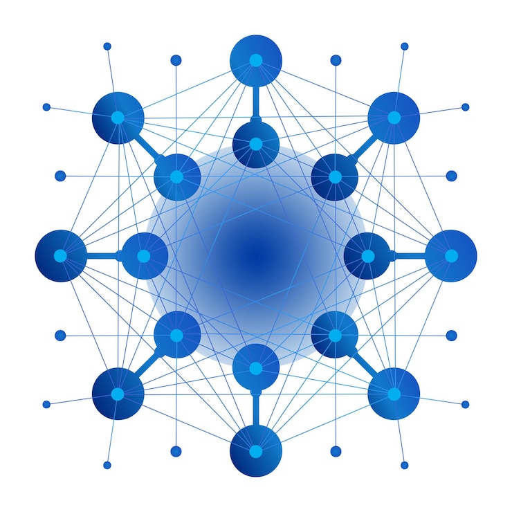 वेक्टर social network connection global data