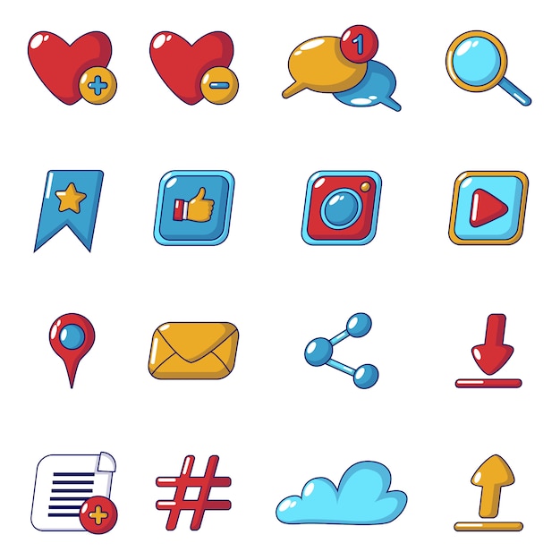 Social network icons set