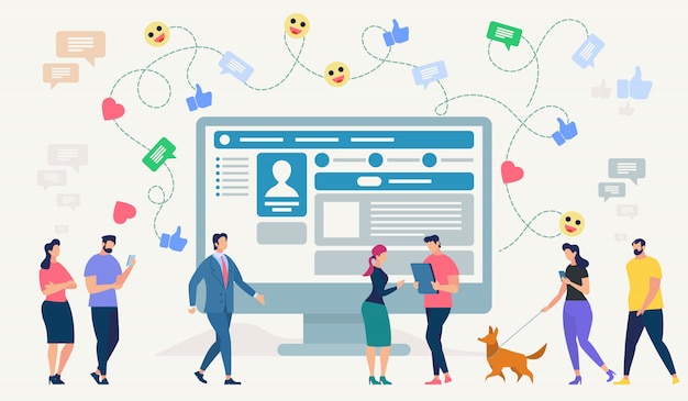 Social Network Site. Vector Illustration.