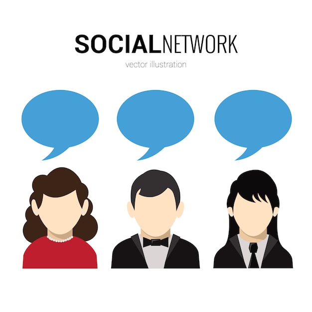 Social network speech bubbles